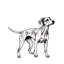whippet dog tattoo design idea