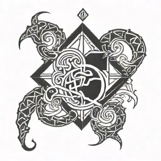 greed symbol cybersiglism tattoo design idea