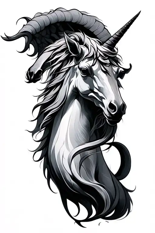 capricornio and chronos tattoo design idea