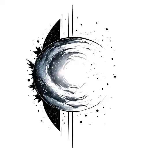 milky way Galaxy tattoo design idea