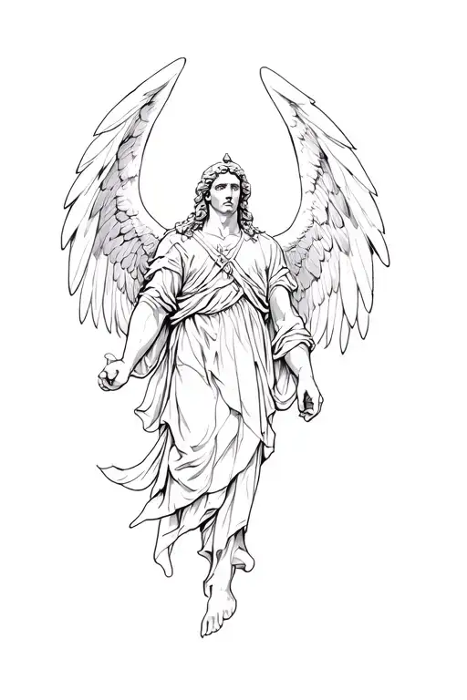Saint michael the archangel tattoo design idea