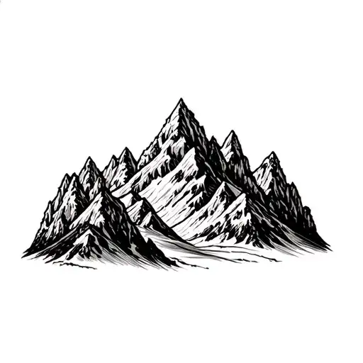 Busch Light Mountains tattoo design idea