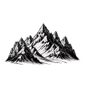Busch Light Mountains tattoo design idea