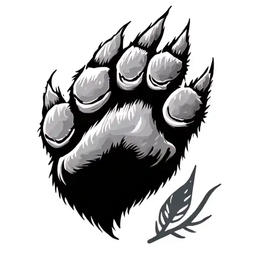 Bear Paw tattoo design idea