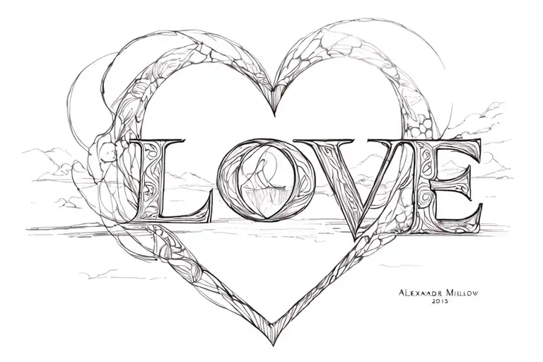 A tattoo of the sculpture”Love” created by Alexander Milov for burning man 2015In black only.  tattoo design idea