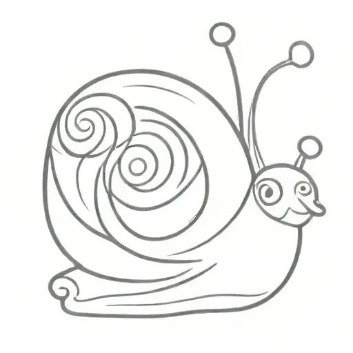 hippie snail tattoo design idea