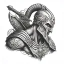 Ares God of War  tattoo design idea