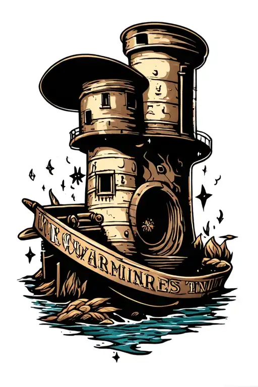 tin mines tattoo design idea