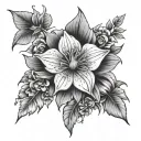 manly flowers growing tattoo design idea