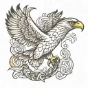 Hawk soaring tattoo design idea