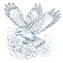 Hawk soaring tattoo design idea