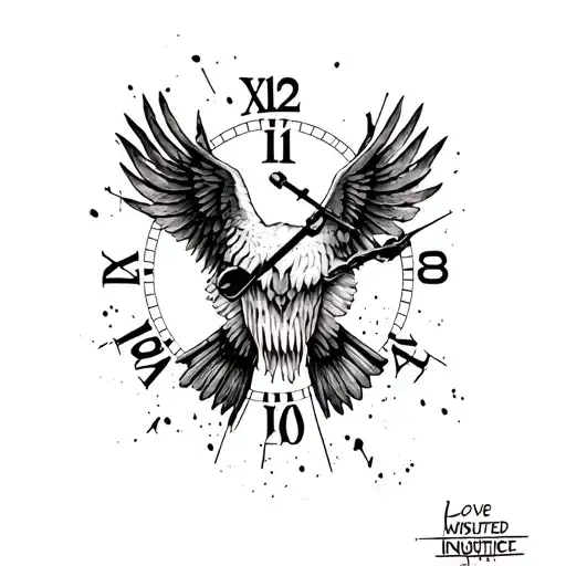 love war hate injustice injury wasted time tattoo design idea