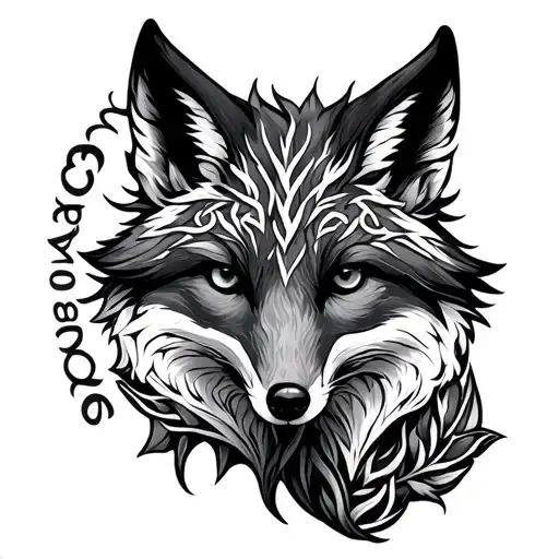 "Goroeswr." alder tree fox celtic tattoo design idea