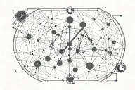 Libra constellation map tattoo design idea