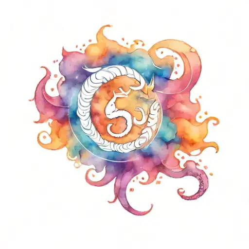 aquarius with Scorpio zodiac signs tattoo design idea