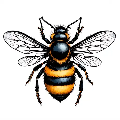bee symbol Manchester goth tattoo design idea