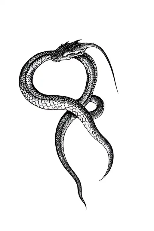 Snake With Draco  tattoo design idea