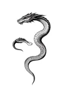 Snake With Draco  tattoo design idea