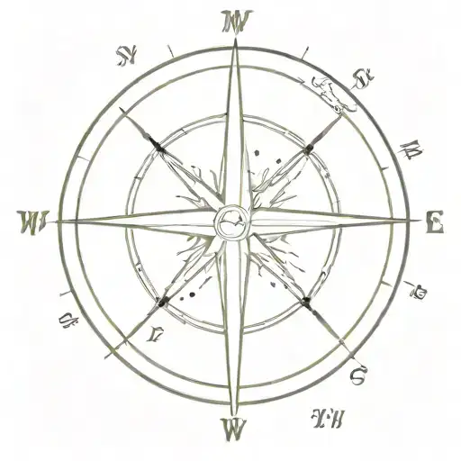 Compass or Sundial* Meaning: These represent direction and time, symbolizing the idea that life’s events guide you to w tattoo design idea
