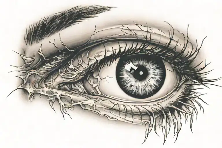 Male Realistic Eye tattoo design idea
