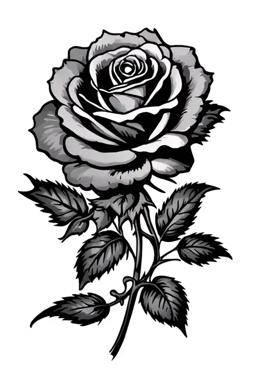 western rose tattoo tattoo design idea