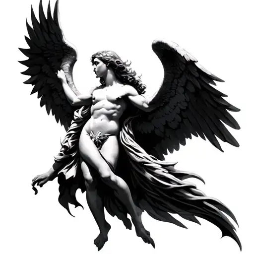 arch angel raphael tattoo design idea