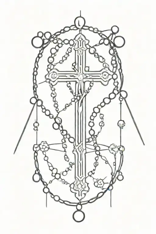 Rosary tattoo design idea