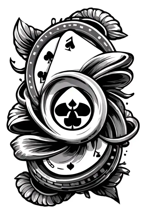 gambling addiction recovery symbol tattoo design idea