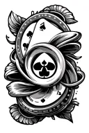 gambling addiction recovery symbol tattoo design idea