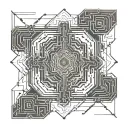 "Create a tattoo stencil design that integrates intricate computer circuit patterns. tattoo design idea