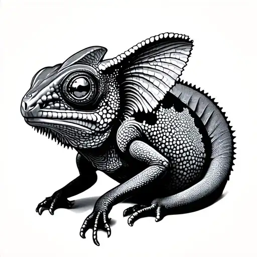 chameleon tattoo design idea