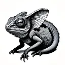 chameleon tattoo design idea