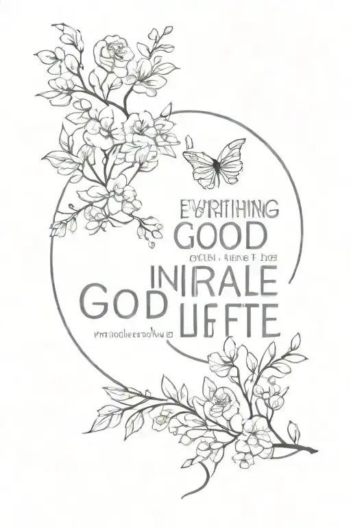 everything good in life looking back seems like a miracle tattoo design idea