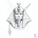 Egyptian pharaoh tattoo design idea