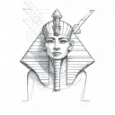 Egyptian pharaoh tattoo design idea