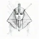 Egyptian pharaoh tattoo design idea