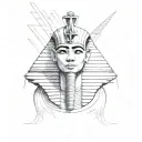 Egyptian pharaoh tattoo design idea