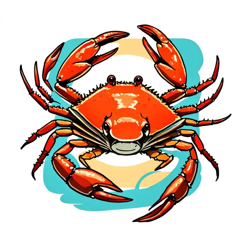 crab with date tattoo tattoo design idea