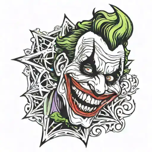 joker last laugh tattoo design idea