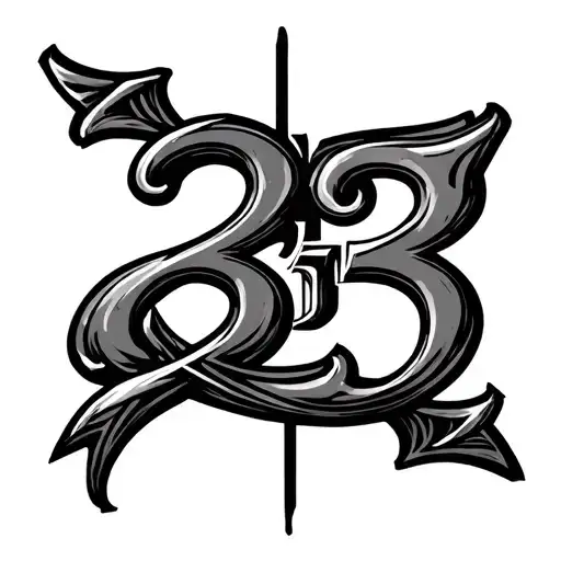 22 25 and 32 in Roman numerals design inspired tattoo design idea