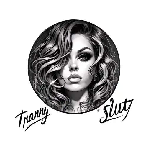 tranny cd slut tattoo design idea