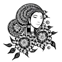 Hmong traditional patterns inspired tattoo design idea