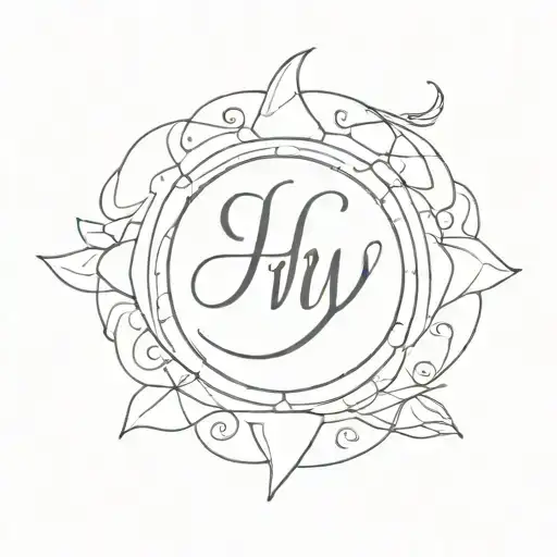 YHWH written tiny tattoo design idea