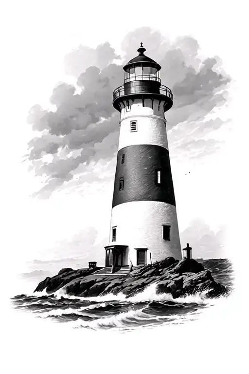Lighthouse tattoo design idea