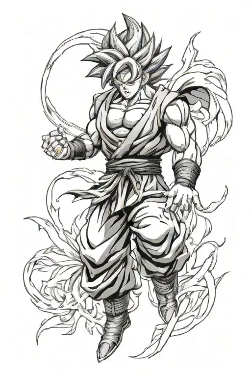 goku ultra instinct kame ha tattoo design idea