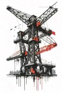 trellick tower and forth bridge tattoo design idea