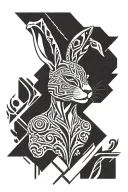 Bad Bunny tattoo design idea
