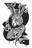 Bad Bunny tattoo design idea
