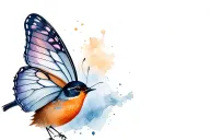 robin butterfly tattoo design idea