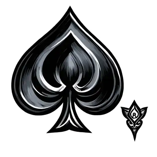 Q Spade tattoo design idea